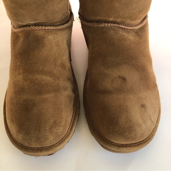 Bearpaw Women's Elle Short Mid-Calf Sheepskin Wool Blend Suede Boots Size 9 - Picture 7 of 13